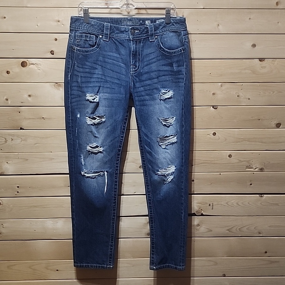 Miss Me Jeans Boyfriend Ankle Women's Size 28 Distressed